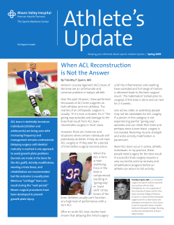 When ACL Reconstruction is Not the Answer