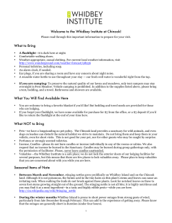Downloadable Whidbey Institute Welcome Packet