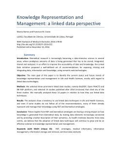 Knowledge Representation and Management: a linked data