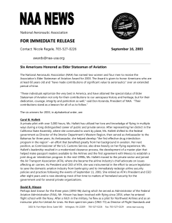 Press Release - National Aeronautic Association