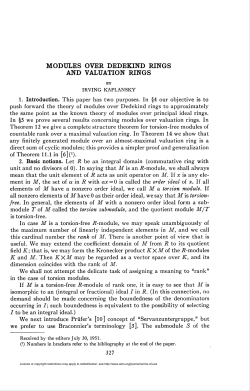 modules over dedekind rings and valuation rings