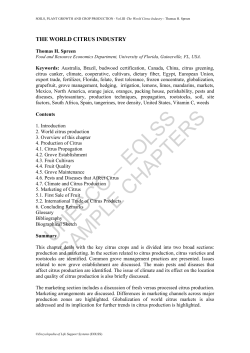 The World Citrus Industry