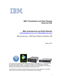 i5/OS on a POWER Blade Read-me First