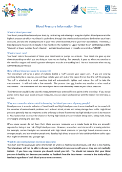 Blood Pressure Information Sheet