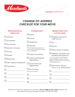 change-of-address checklist for your move