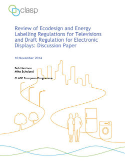 Review of Ecodesign and Energy Labelling Regulations for