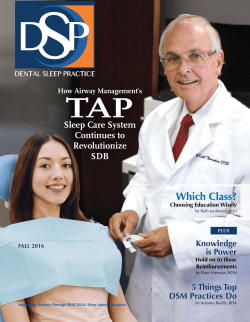 Autumn 2016 Issue - Dental Sleep Practice