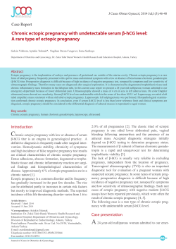 Chronic ectopic pregnancy with undetectable serum &beta;