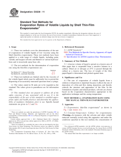 Evaporation Rates of Volatile Liquids by Shell Thin