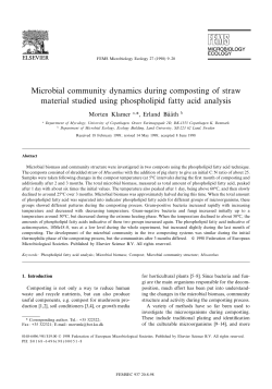 Microbial community dynamics during composting of straw material