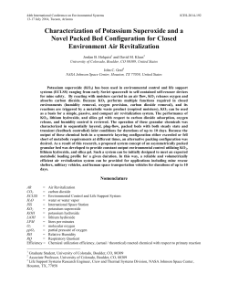 Characterization of Potassium Superoxide and a Novel Packed Bed