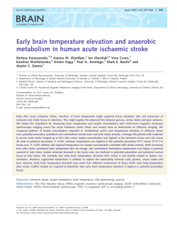 Early brain temperature elevation and anaerobic