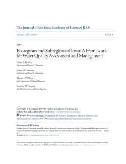 Ecoregions and Subregions of Iowa: A Framework for Water Quality