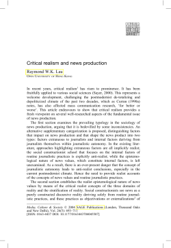 Critical realism and news production