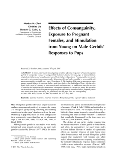 Effects of consanguinity, exposure to pregnant females, and