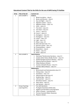 Educational Contents in TV facilities schools