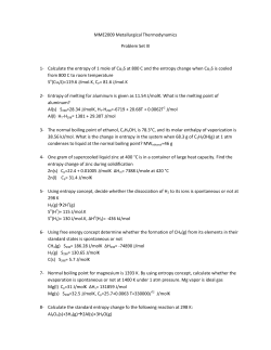 MME2009 Metallurgical Thermodynamics Problem Set III 1