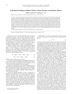 Acid-Based Etching of Silicon Wafers: Mass
