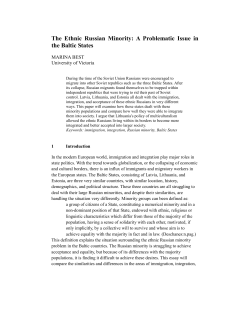 The Ethnic Russian Minority