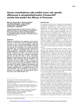 Human mesothelioma cells exhibit tumor cell&ndash;specific