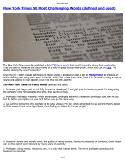 New York Times 50 Most Challenging Words (defined and used)