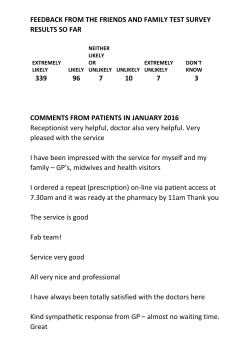 feedback from the friends and family test survey results so far 339 96
