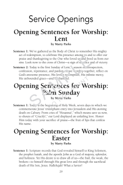 Opening Sentences for Worship