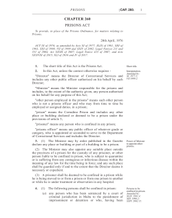 Prisons Act - Laws of Malta