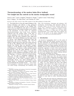 Thermochronology of the modern Indus River bedload: New insight