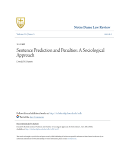 Sentence Prediction and Penalties: A Sociological Approach
