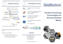 Flexible Processing Technologies for Structured Sheet Metals