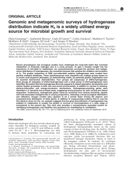 Genomic and metagenomic surveys of hydrogenase