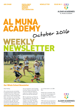 Newsletter Issue.4 - Al Muna Primary School