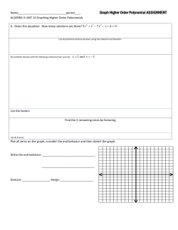 Graph Higher Order Polynomial ASSIGNMENT