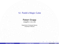 12. Rubik`s Magic Cube - Department of Computer Science