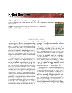 a requiem for the whigs - H-Net