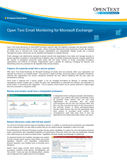 Open Text Email Monitoring For Microsoft Exchange