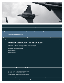 After the Terror Attacks of 2015: A French Activist Foreign Policy