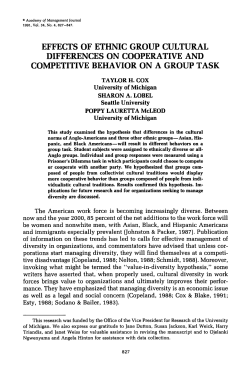 effects of ethnic group cultural differences on