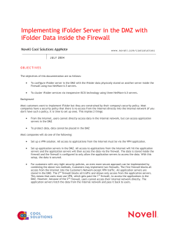 Implementing iFolder Server in the DMZ with iFolder Data