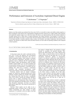 Performance and Emission of Acetylene