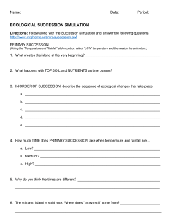 ECOLOGICAL SUCCESSION SIMULATION