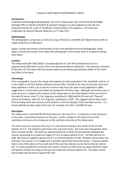 CULACHY SHEEP WASH PHOTOGRAPHIC SURVEY Introduction