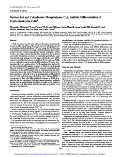 Nuclear but not Cytoplasmic Phospholipase C