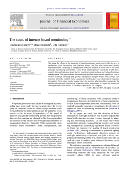 The costs of intense board monitoring