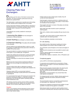 Cleaning Plate Heat Exchangers