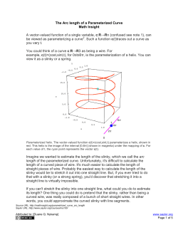 MA103-Arc length of a Parameterized Curve