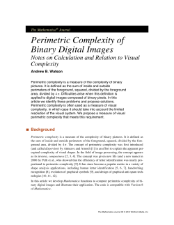 Perimetric Complexity of Binary Digital Images