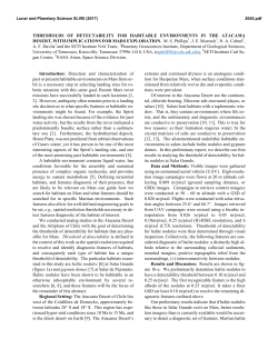 THRESHOLDS OF DETECTABILITY FOR - USRA