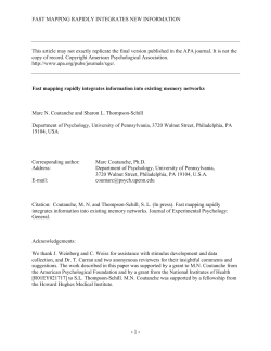 FAST MAPPING RAPIDLY INTEGRATES NEW